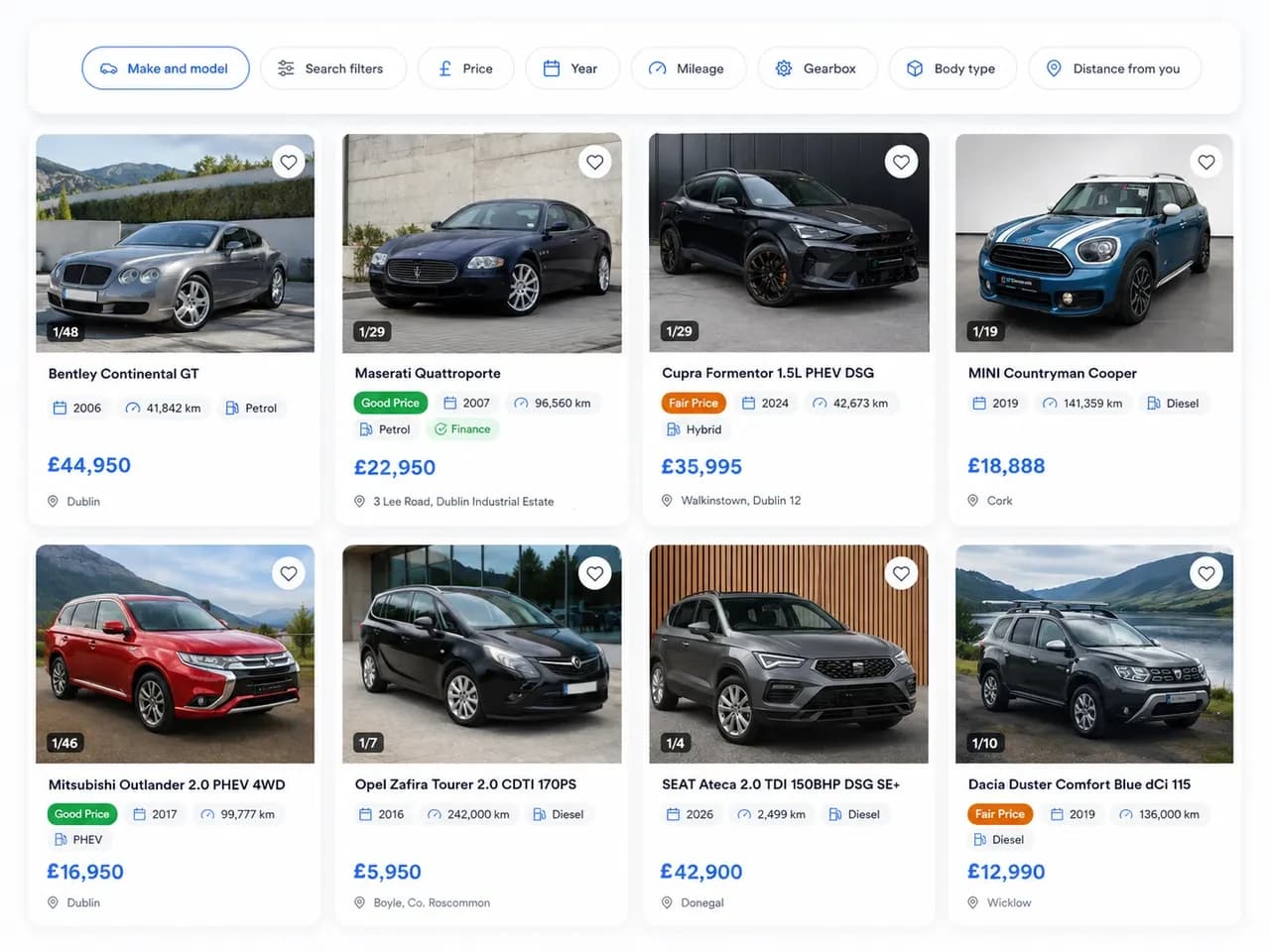 The Autoza vehicle marketplace — cars listed by dealers