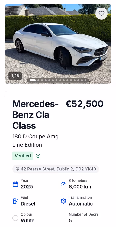 Mercedes-Benz CLA 2025 listing on Autoza