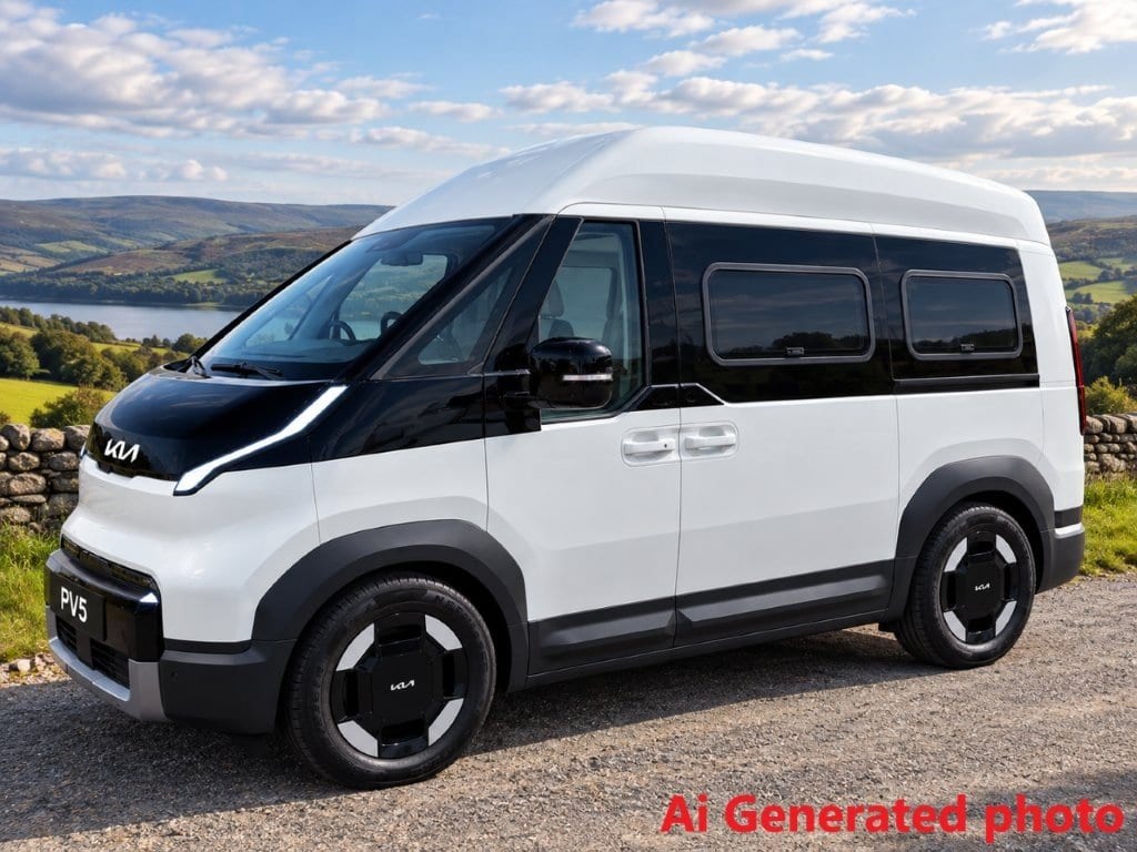 2027 Kia PV5 i-Camper High Top 71.2kWh fully in white — photo 1 of 37