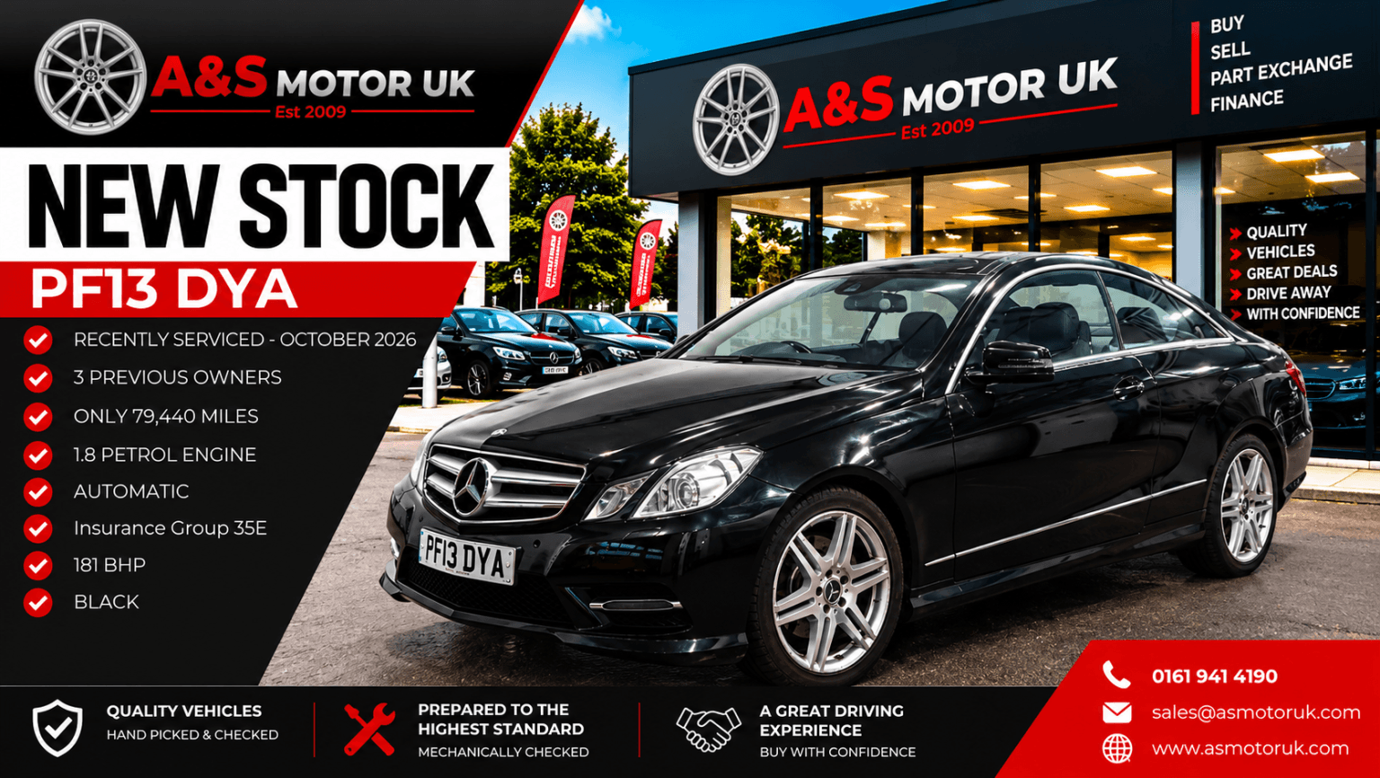 2013 Mercedes-Benz E Class 1.8 E200 BlueEfficiency Sport in black