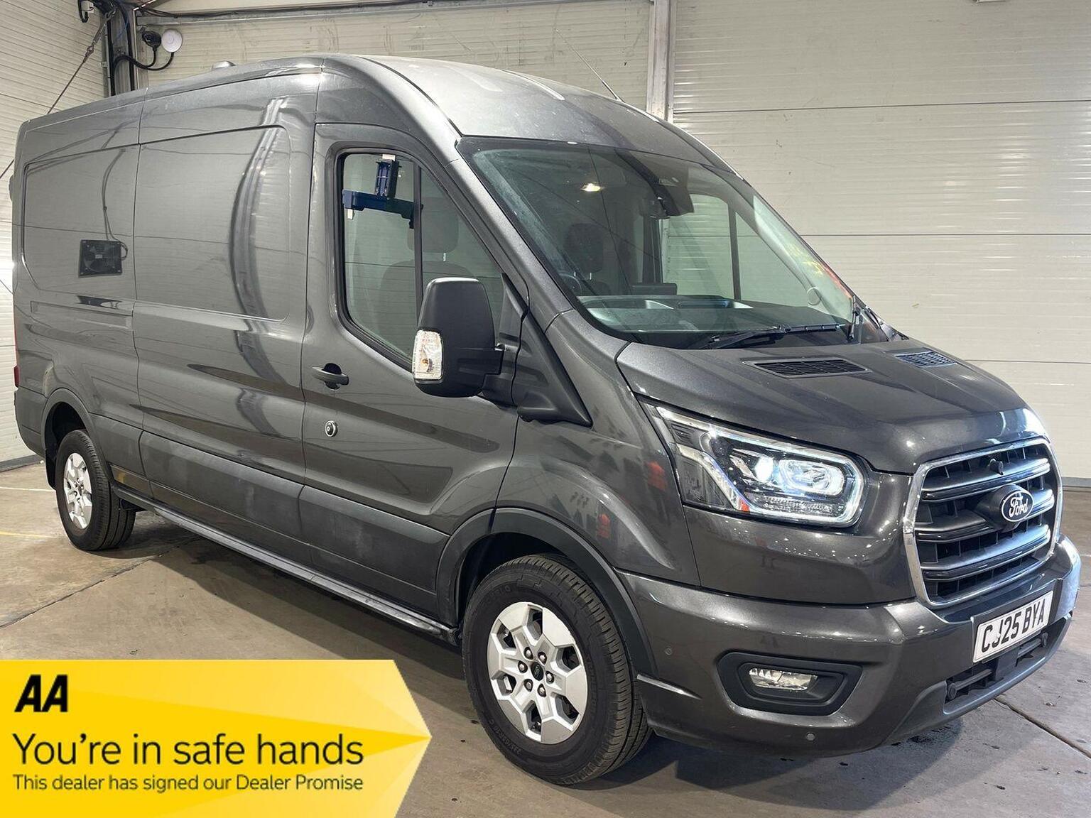 2025 Ford Transit 2.0 350 EcoBlue Limited FWD L3 H2 Euro in grey — photo 1 of 23