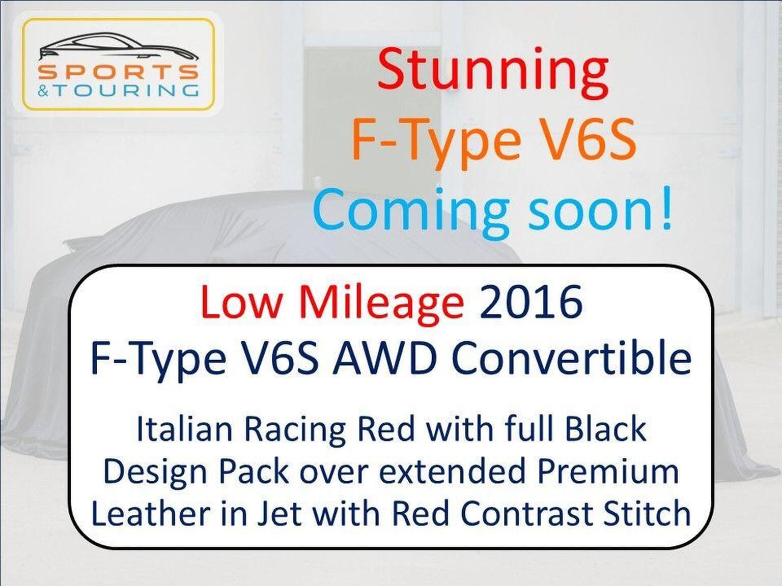 2016 Jaguar F-Type 3.0 V6 S Auto AWD Euro 6 (s/s) 2dr in red — photo 1 of 5