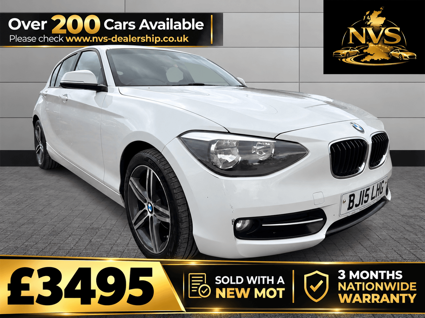 2015 BMW 1 Series 2.0 116d Sport 5-door in white — photo 1 of 13