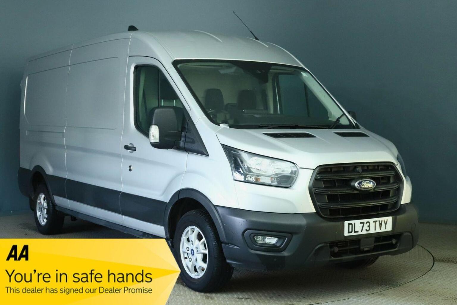 2023 Ford Transit 2.0 350 EcoBlue Trend RWD L3 H2 Euro 6 in silver — photo 1 of 22