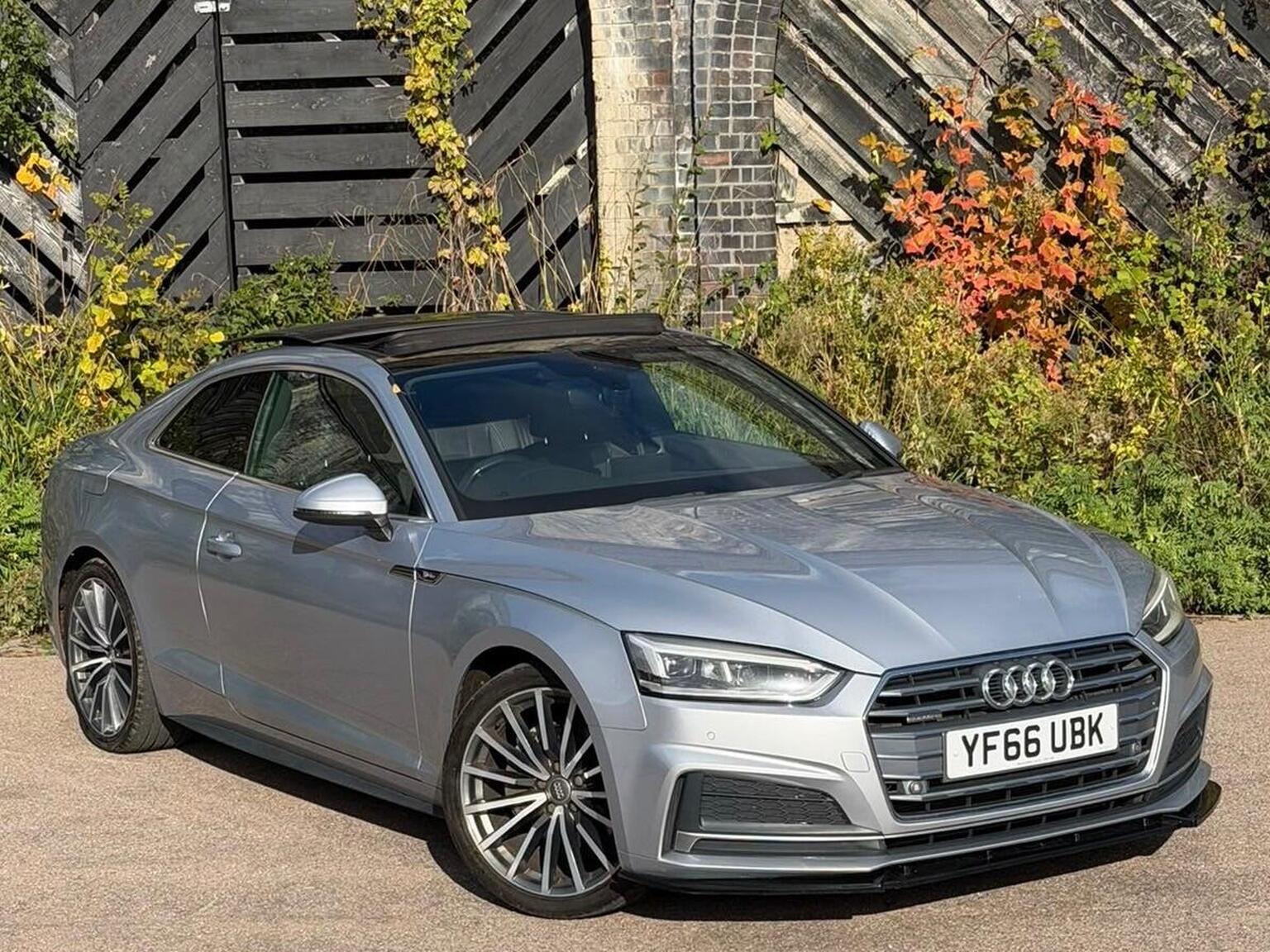 2016 Audi A5 2.0 TDI S line S Tronic quattro Euro 6 in silver — photo 1 of 50