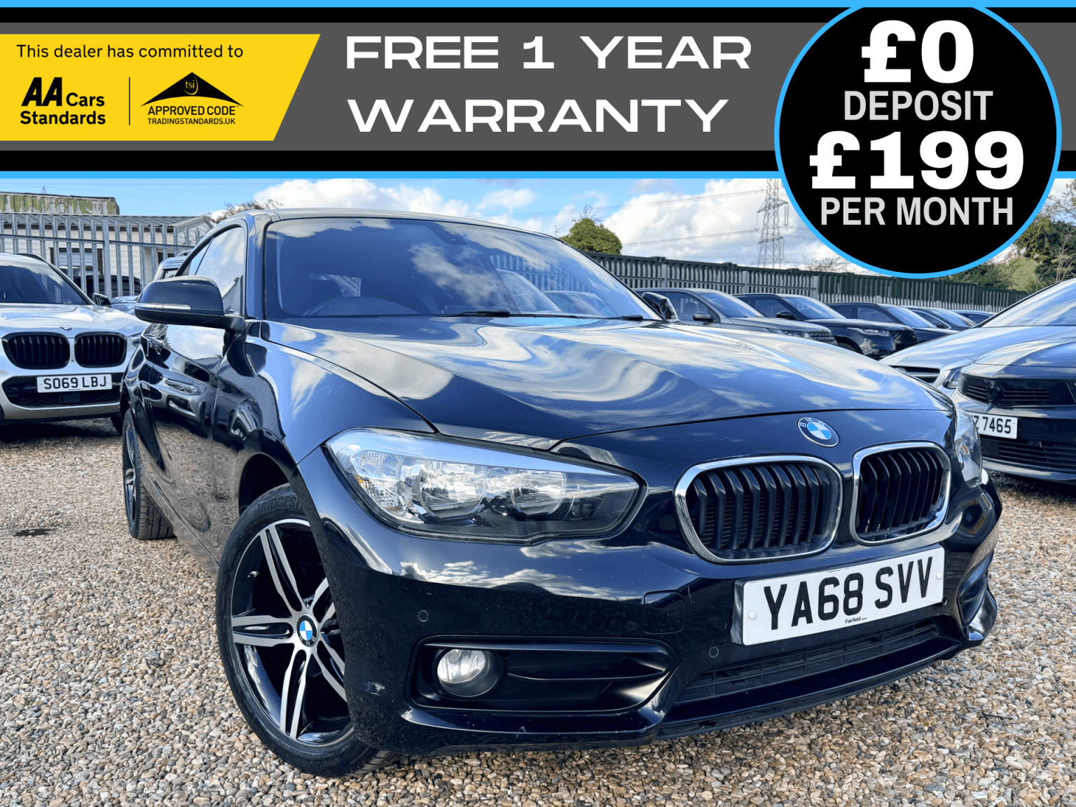 2018 BMW 1 Series 1.5 116d Sport Auto Euro 6 in black — photo 1 of 26