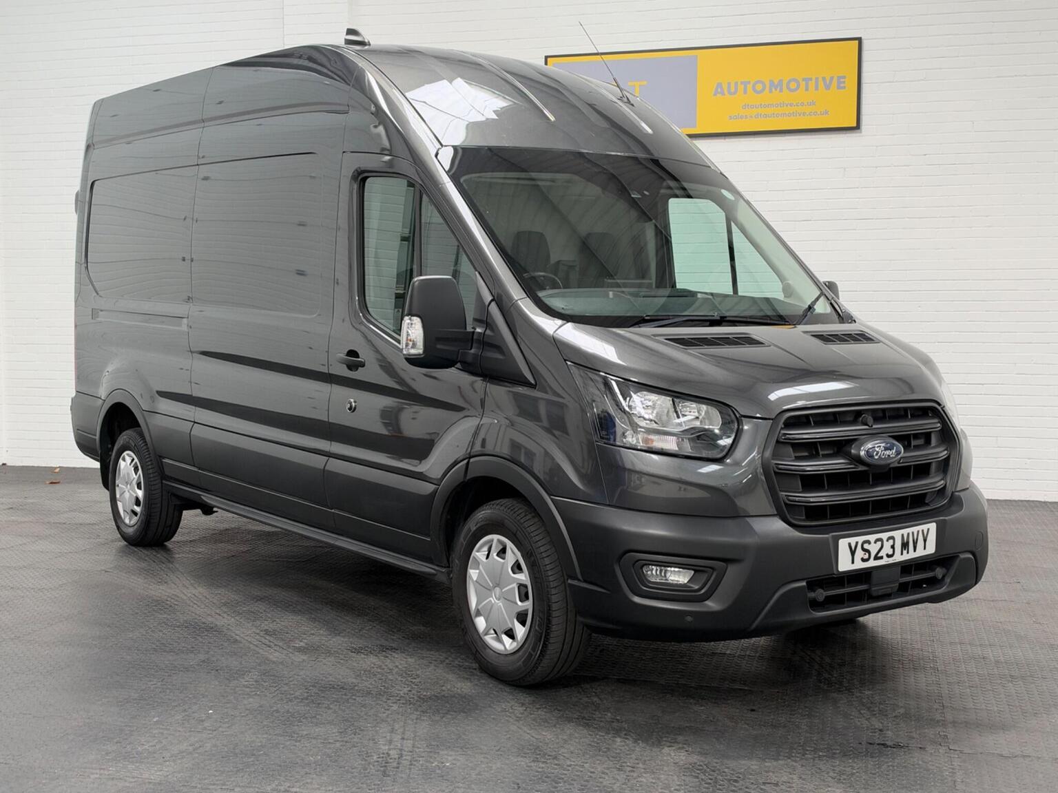 2023 Ford Transit 2.0 350 EcoBlue Trend FWD L3 H3 Euro 6 in grey — photo 1 of 99