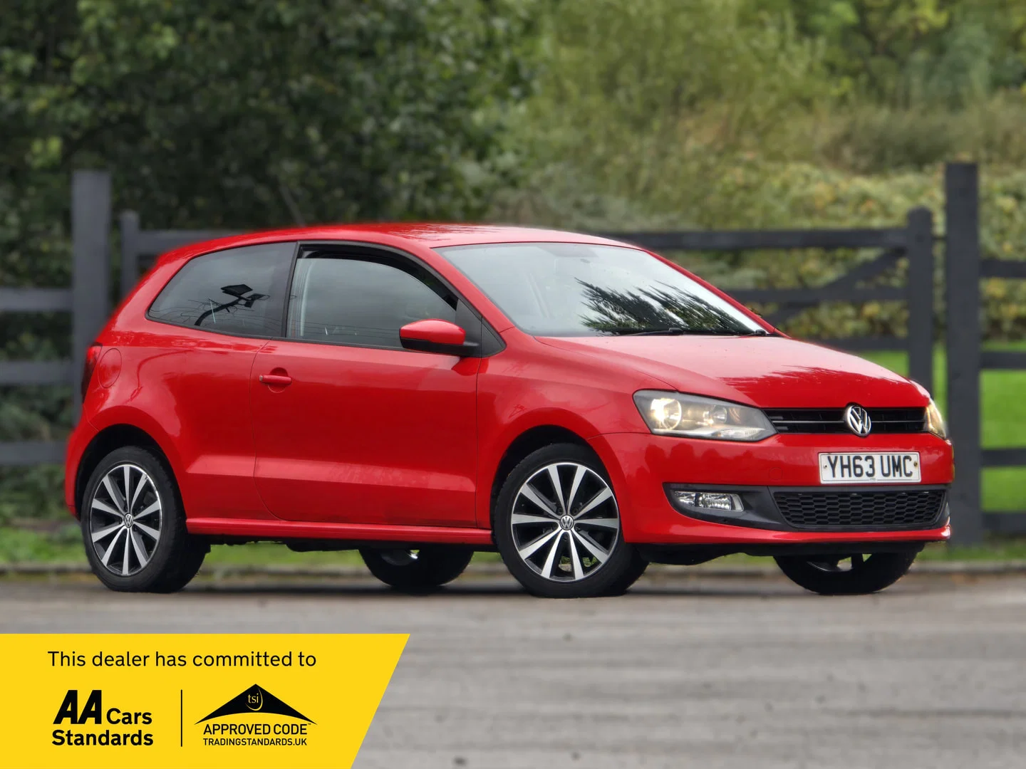 2013 Volkswagen Polo 1.2 Match Edition Hatchback 3dr Petrol in red — photo 1 of 16