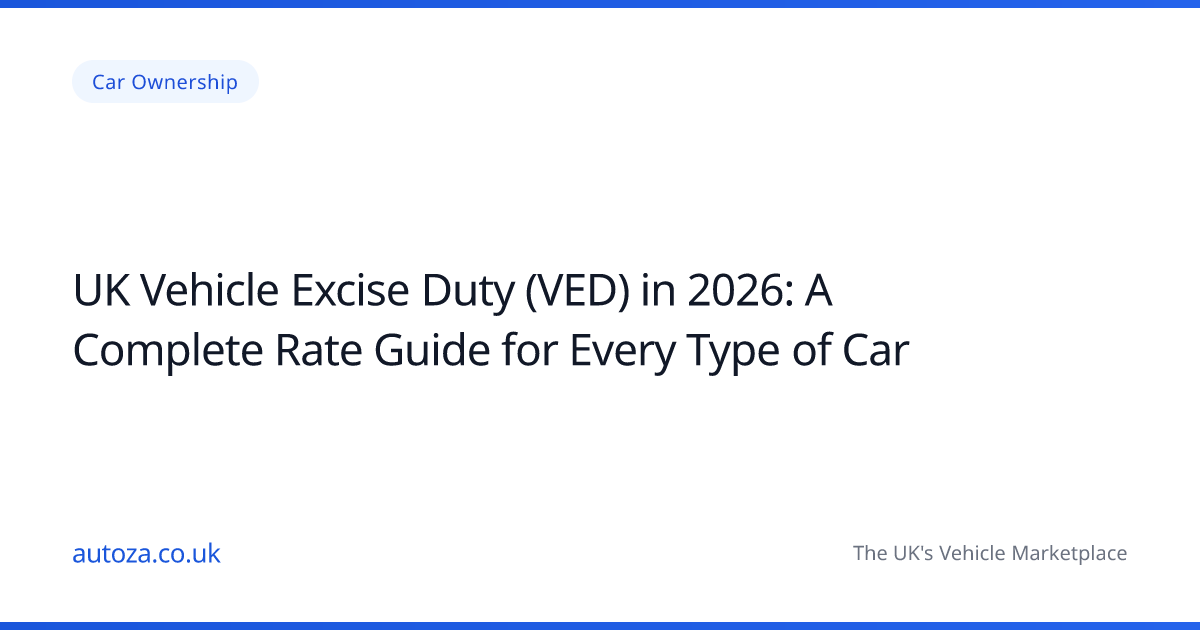 UK Vehicle Excise Duty (VED) in 2026: A Complete Rate Guide for Every Type of Car